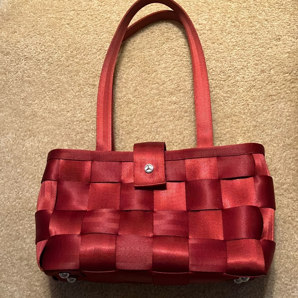 Harvey’s Mercedes-Benz Red seatbelt Handbag